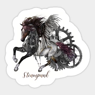 Wonderful steampunk horse with wings Sticker